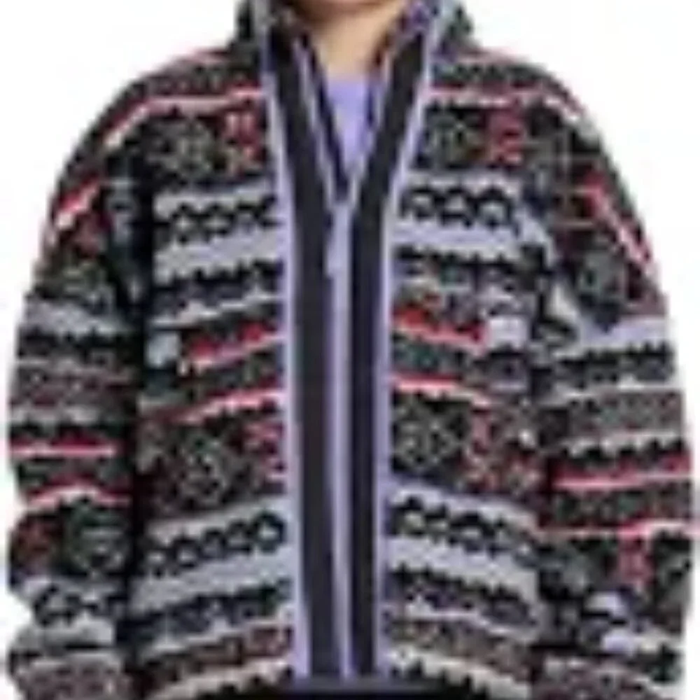 DSG Cozy Fleece Full Zip Girls Funky Flair Isle Multiple Sizes Small and XL
